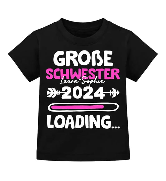 Endlich Große Schwester - Personalisiertes T-shirt