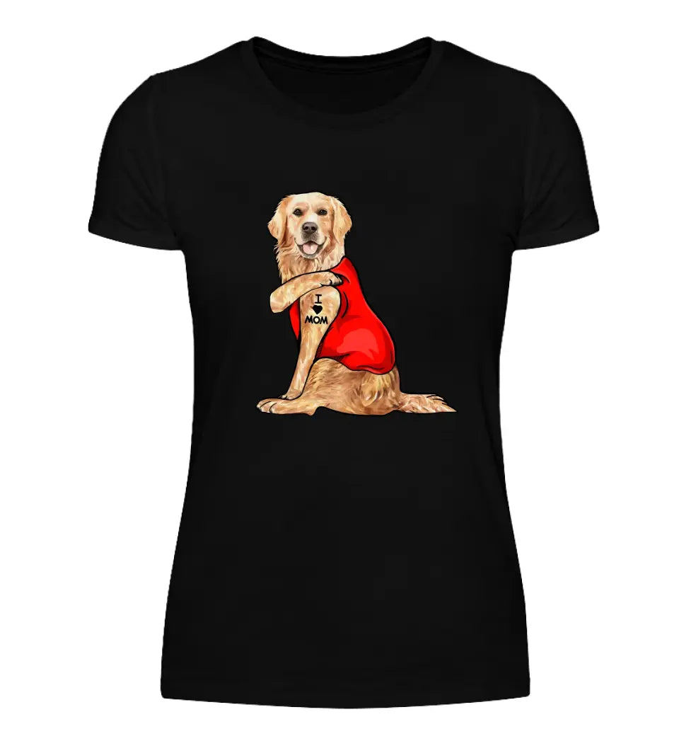 I love Mom - Beste Hunde Mama T-shirt