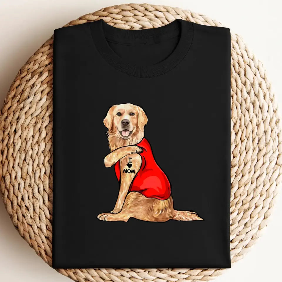 I love Mom - Beste Hunde Mama T-shirt