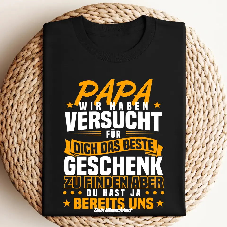 Papa Geschenk - Personalisiertes Papa T-shirt