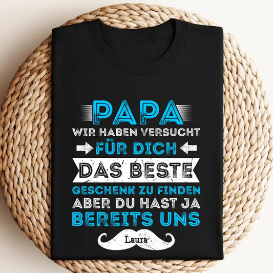 Papa Geschenk - Personalisiertes Papa T-shirt