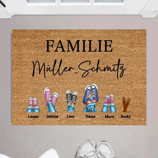 Personalisierte Familien Fußmatte