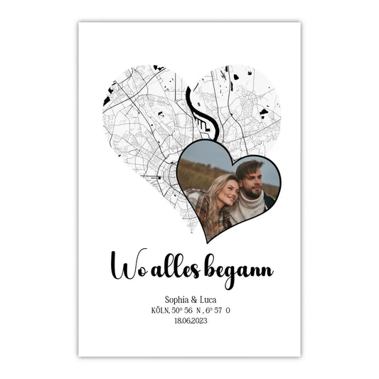 Wo alles begann - Personalisiertes Foto Poster