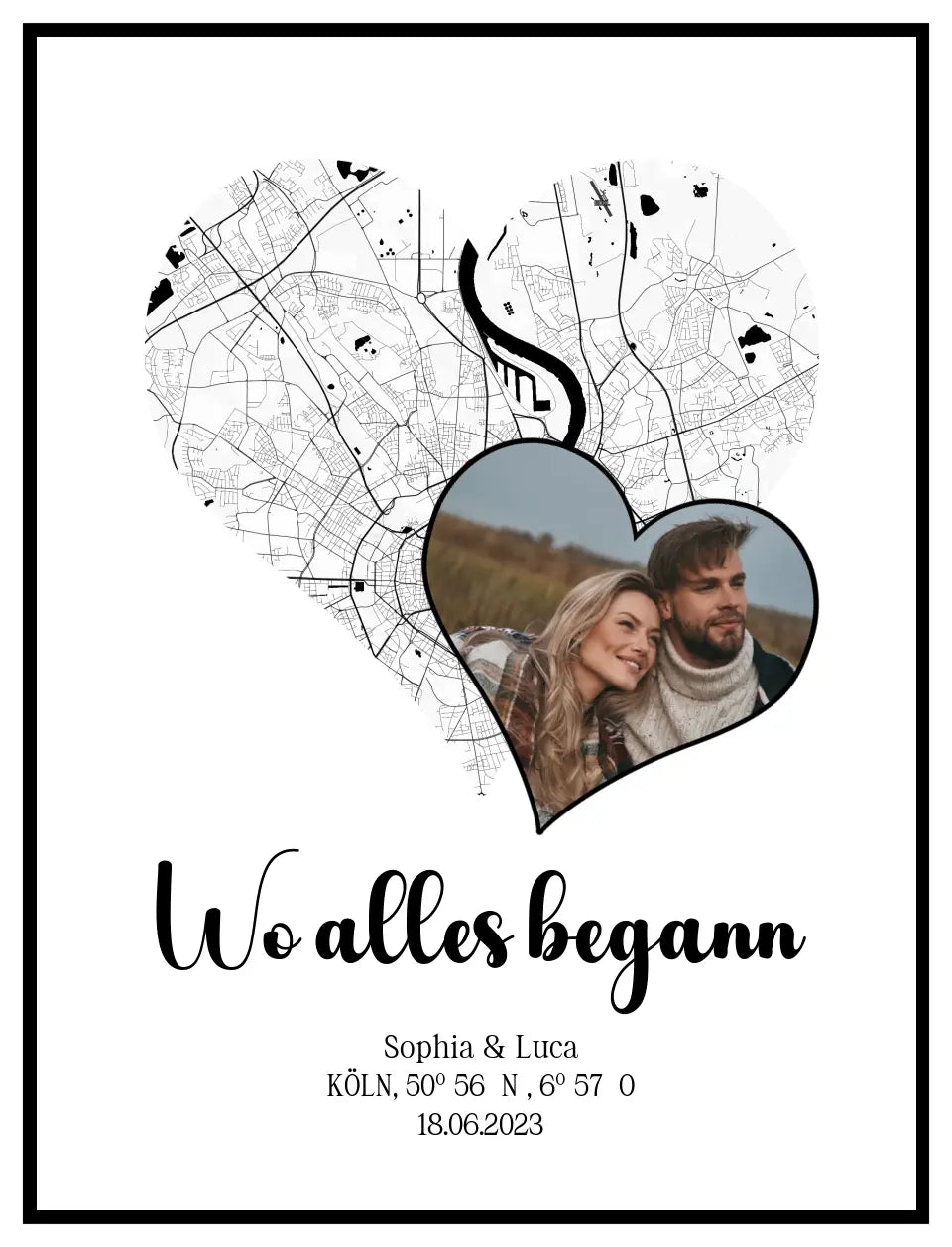 Wo alles begann - Personalisiertes Foto Poster