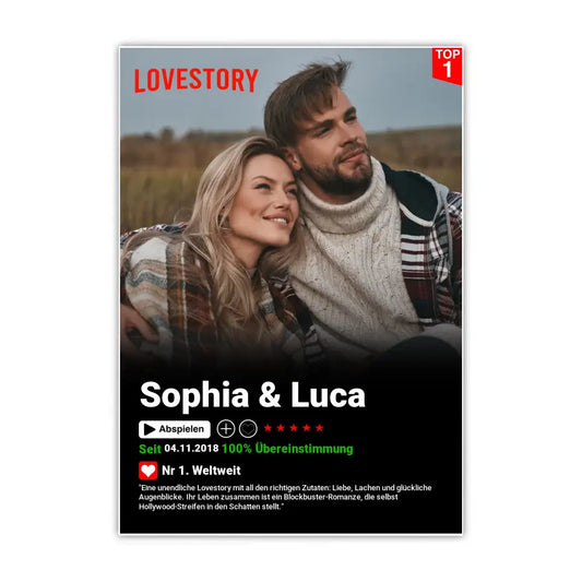 Personalisiertes Film Cover Poster - Wie bei Netflix